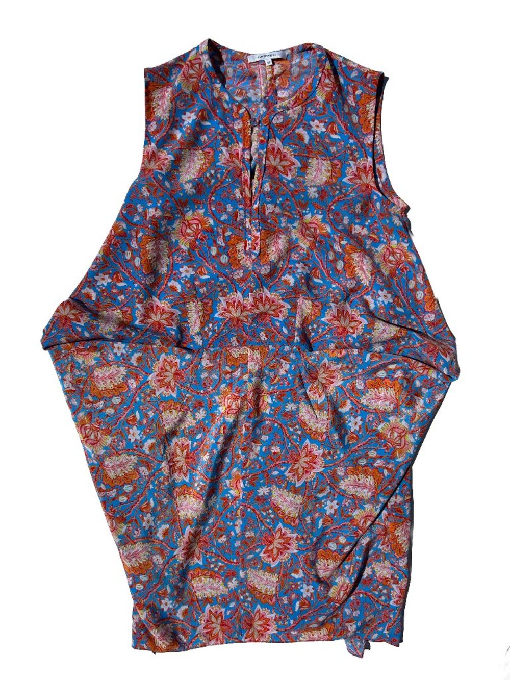 Carven Turquoise Liberty Print Dress – Size FR 38